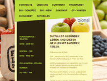 Tablet Screenshot of bional-service.de